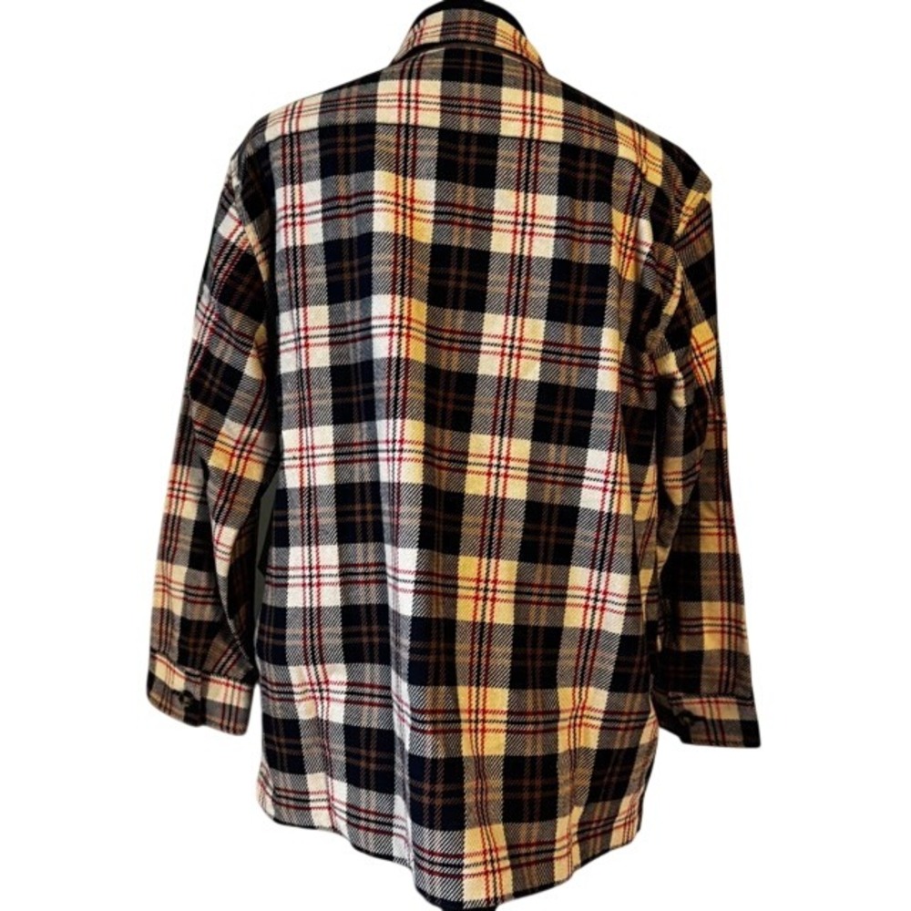 Tuckernuck Womens Plaid Platt Ranch Chore Jacket Cotton Cream Navy‎ Large NWT - Picture 6 of 11